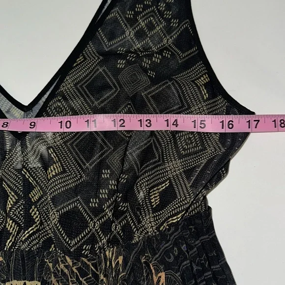 CAMILLA *Cobra King* black pleated double layer 2 pc Egyptian print dress top S - Picture 14 of 14